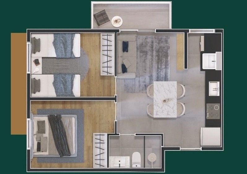Planta 43m²
