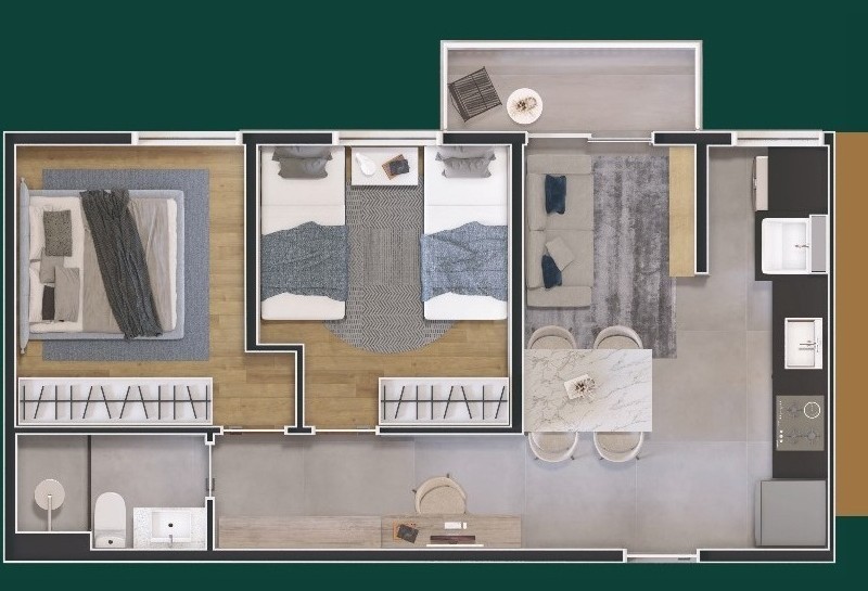 Planta 45m²